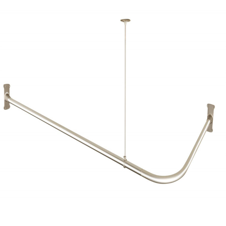 L shaped on sale shower rod